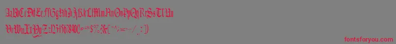 CelebrateRegular Font – Red Fonts on Gray Background