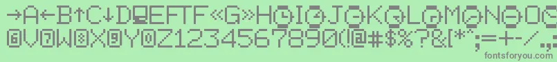 Facsimilell Font – Gray Fonts on Green Background