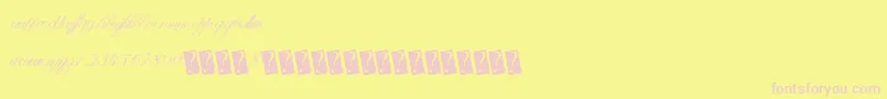 Victorytime Font – Pink Fonts on Yellow Background