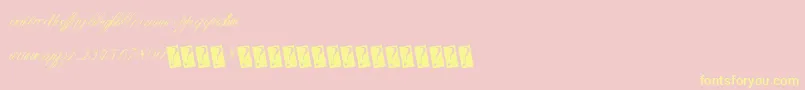 Victorytime Font – Yellow Fonts on Pink Background