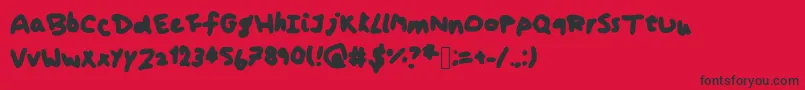 Koshari Font – Black Fonts on Red Background