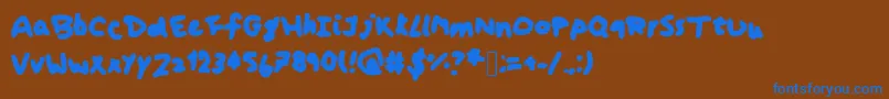 Koshari Font – Blue Fonts on Brown Background