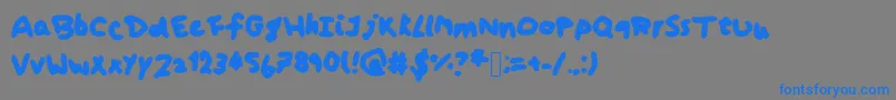 Koshari Font – Blue Fonts on Gray Background