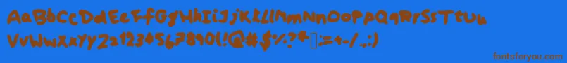 Koshari Font – Brown Fonts on Blue Background