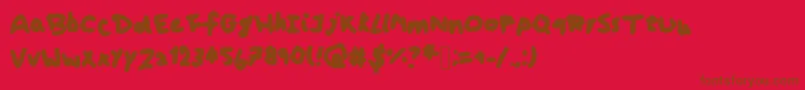 Koshari Font – Brown Fonts on Red Background