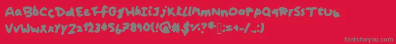 Koshari Font – Gray Fonts on Red Background