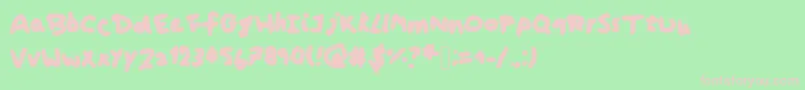 Шрифт Koshari – розовые шрифты на зелёном фоне