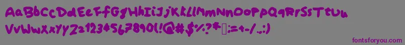 Koshari Font – Purple Fonts on Gray Background