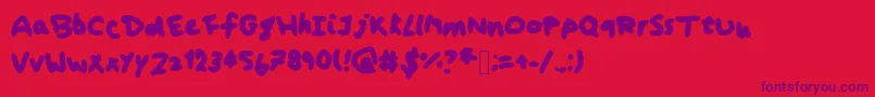 Koshari Font – Purple Fonts on Red Background