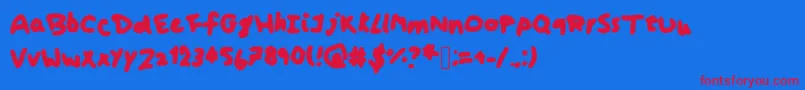 Koshari Font – Red Fonts on Blue Background