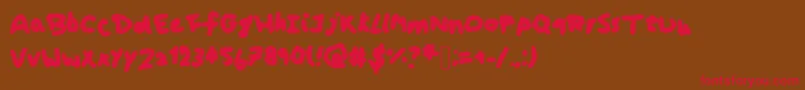 Koshari Font – Red Fonts on Brown Background