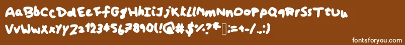 フォントKoshari – 茶色の背景に白い文字