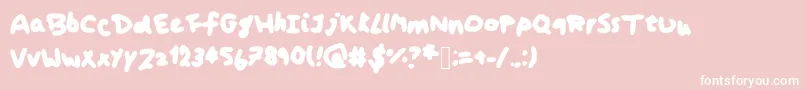 フォントKoshari – ピンクの背景に白い文字