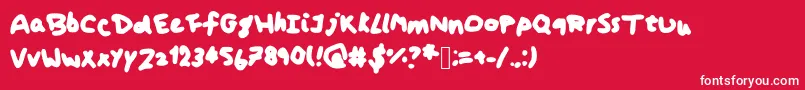 Koshari Font – White Fonts on Red Background