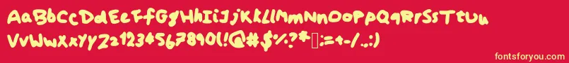 Koshari Font – Yellow Fonts on Red Background