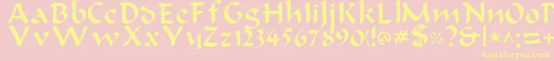 Beanie Font – Yellow Fonts on Pink Background