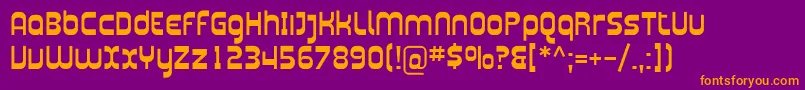 Plasmatica Font – Orange Fonts on Purple Background