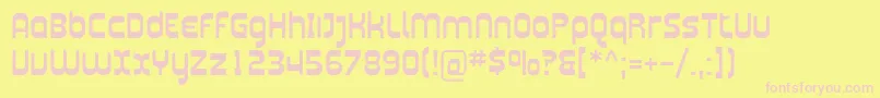 Plasmatica Font – Pink Fonts on Yellow Background