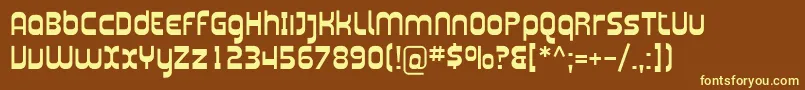 Шрифт Plasmatica – жёлтые шрифты на коричневом фоне