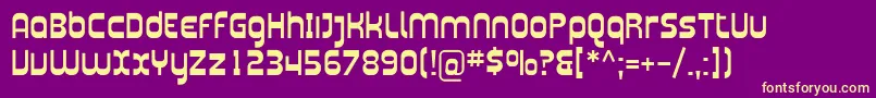 Plasmatica Font – Yellow Fonts on Purple Background