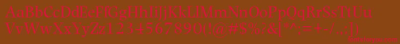 PhotinaMt Font – Red Fonts on Brown Background