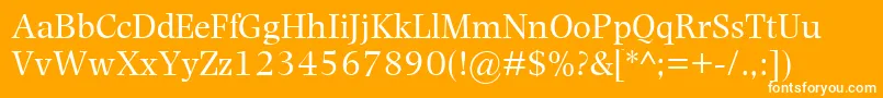 PhotinaMt Font – White Fonts on Orange Background