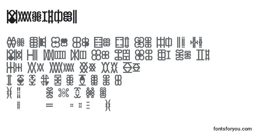 Fuente Kwarthel - alfabeto, números, caracteres especiales