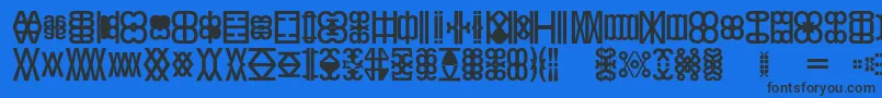 Kwarthel Font – Black Fonts on Blue Background