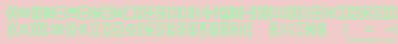Kwarthel-Schriftart – Grüne Schriften auf rosa Hintergrund