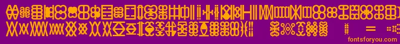 Kwarthel Font – Orange Fonts on Purple Background