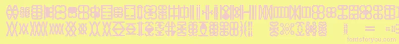 Kwarthel Font – Pink Fonts on Yellow Background