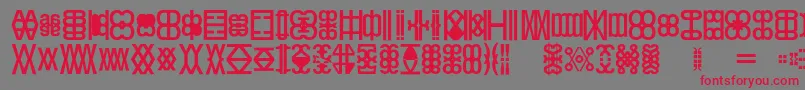 Kwarthel Font – Red Fonts on Gray Background