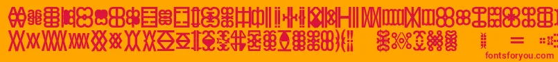 Kwarthel Font – Red Fonts on Orange Background
