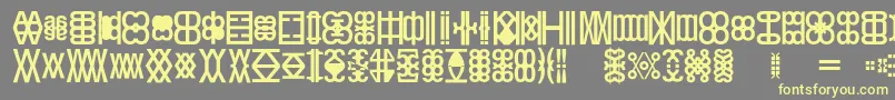 Kwarthel Font – Yellow Fonts on Gray Background