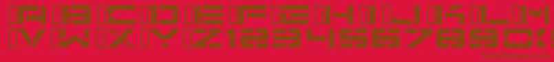 Nu School Munitions Font – Brown Fonts on Red Background