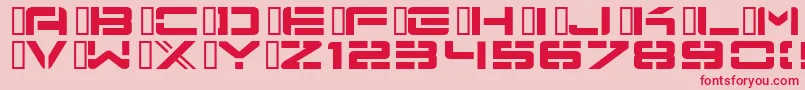 Nu School Munitions Font – Red Fonts on Pink Background