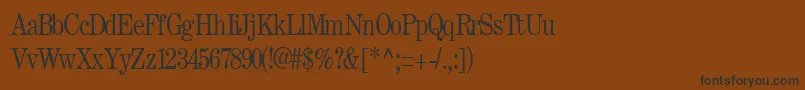 フォントFastRegular – 黒い文字が茶色の背景にあります