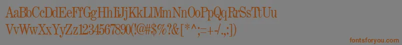 Police FastRegular – polices brunes sur fond gris