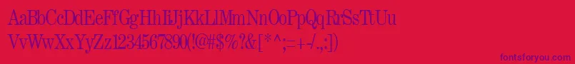 FastRegular Font – Purple Fonts on Red Background