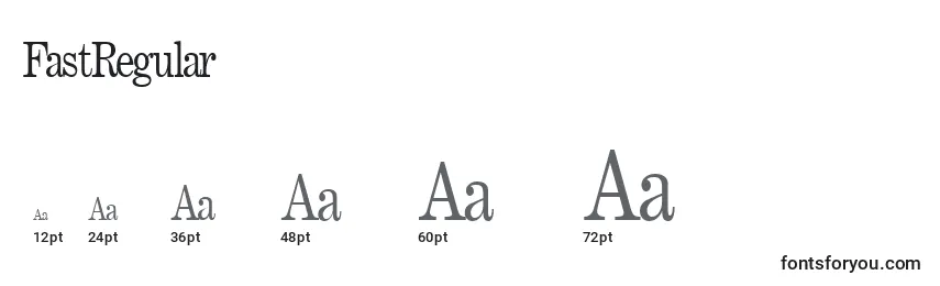 FastRegular Font Sizes