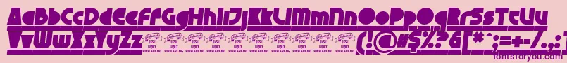 SkyzhiPersonalUse-Schriftart – Violette Schriften auf rosa Hintergrund