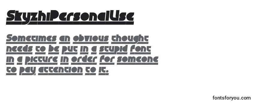SkyzhiPersonalUse Font