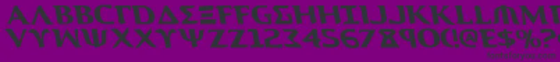 AegisLeftalic Font – Black Fonts on Purple Background