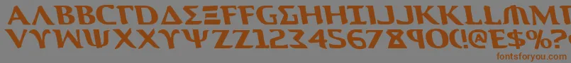 AegisLeftalic Font – Brown Fonts on Gray Background