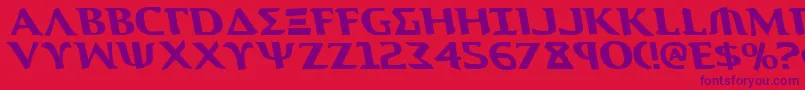 AegisLeftalic-Schriftart – Violette Schriften auf rotem Hintergrund