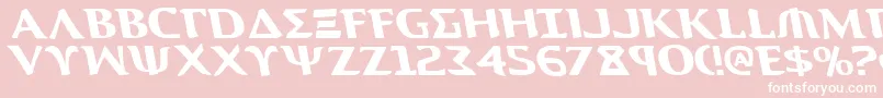 AegisLeftalic Font – White Fonts on Pink Background