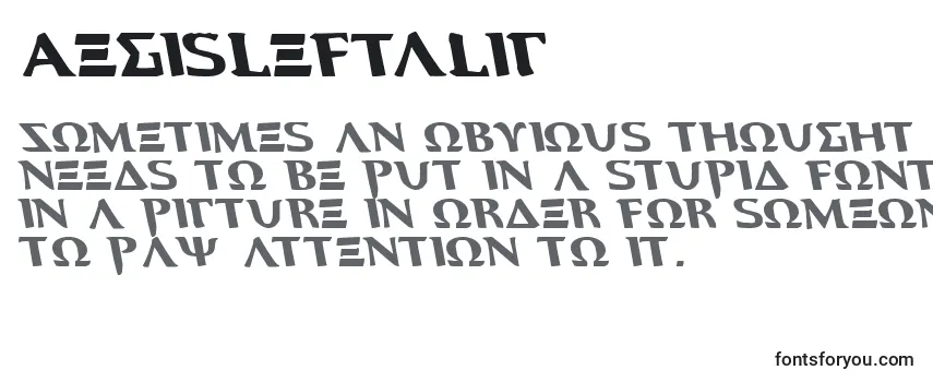 AegisLeftalic フォントのレビュー