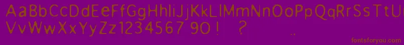 Шрифт Anorexia – коричневые шрифты на фиолетовом фоне