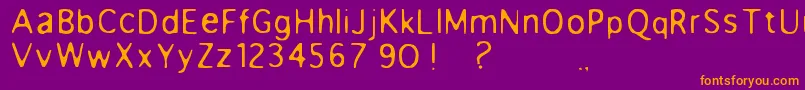 Anorexia Font – Orange Fonts on Purple Background