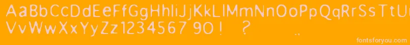 フォントAnorexia – オレンジの背景にピンクのフォント